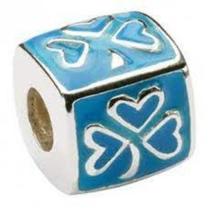 Tara's Diary Blue Enamel Shamrock Bead